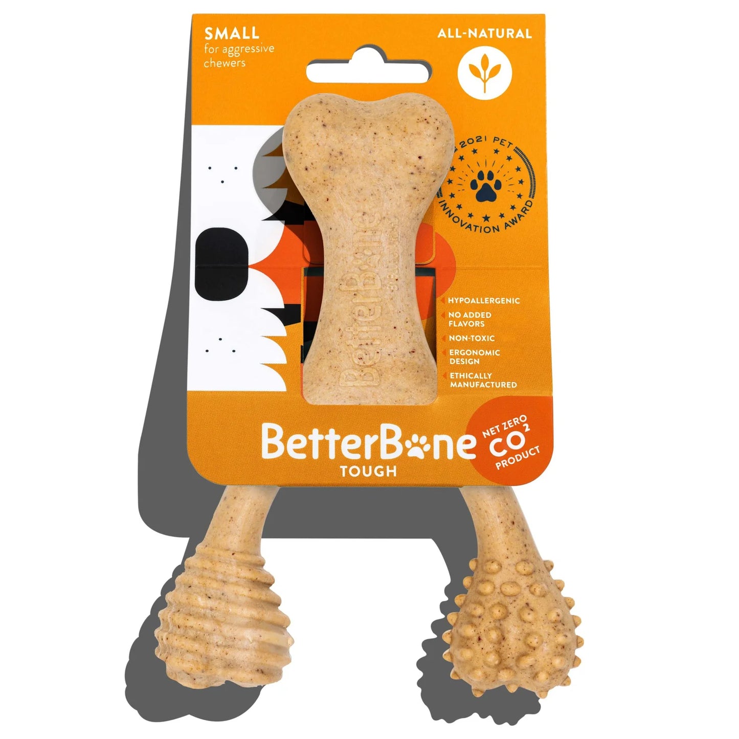 BetterBone TOUGH: Hueso Masticable HIPOALERGENICO para Perros Destructores GRANDE